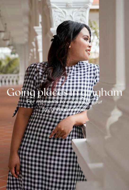 The Tia Dress, now refreshed in gingham.