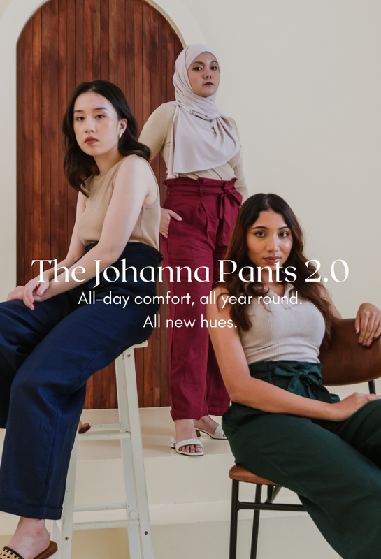 A collection of Johanna Pants 2.0 in all new rich deep hues.