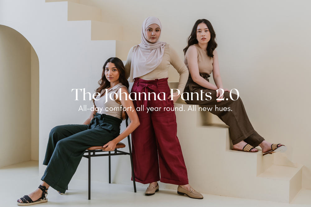 A collection of Johanna Pants 2.0 in all new rich deep hues.