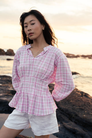 Layla Blouse in Dragonfruit