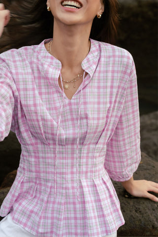 Layla Blouse in Dragonfruit