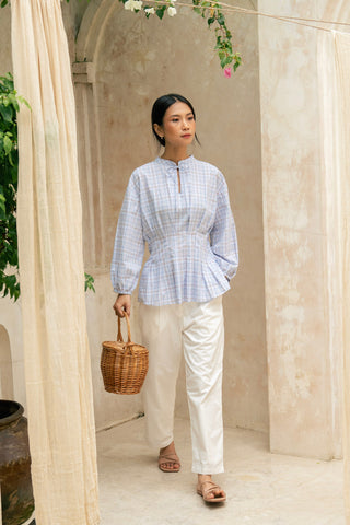 Layla Blouse in Sky [Pre-order]
