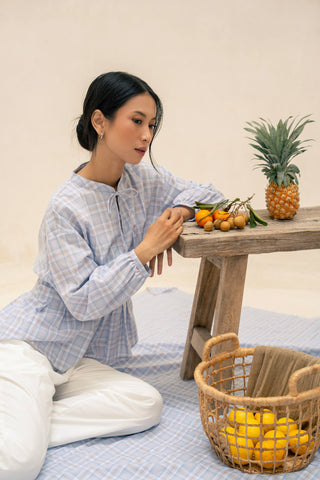 Layla Blouse in Sky [Pre-order]