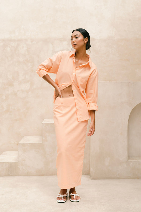 Relaxed Soleil Shirt in Peach