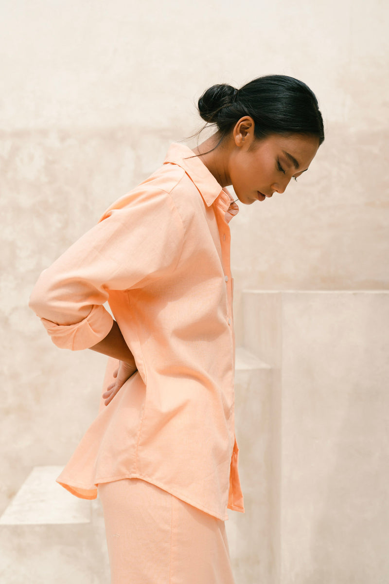 Relaxed Soleil Shirt in Peach