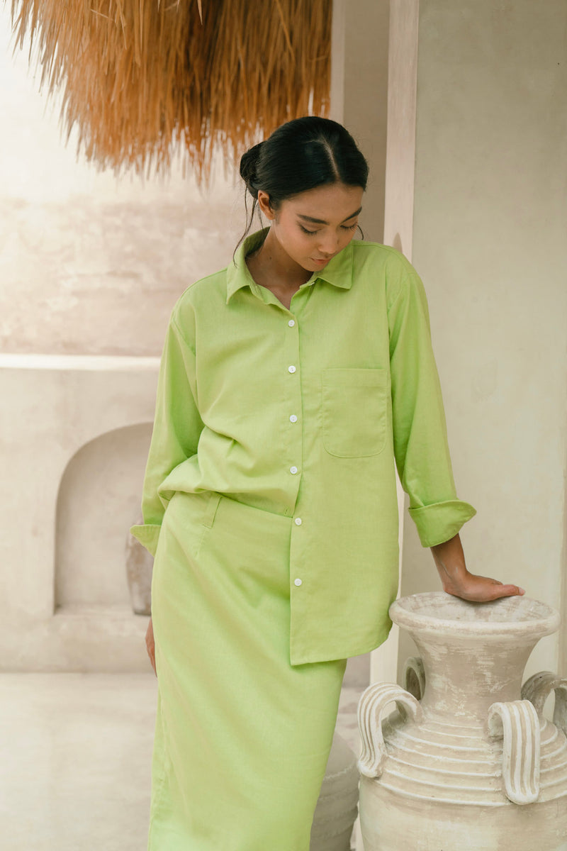 Relaxed Soleil Shirt in Matcha