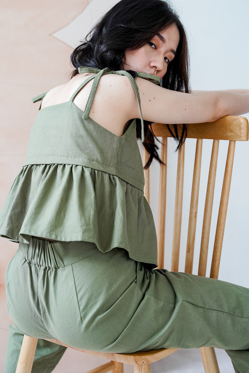 Harmony Pants in Olive - The Soleil Girl